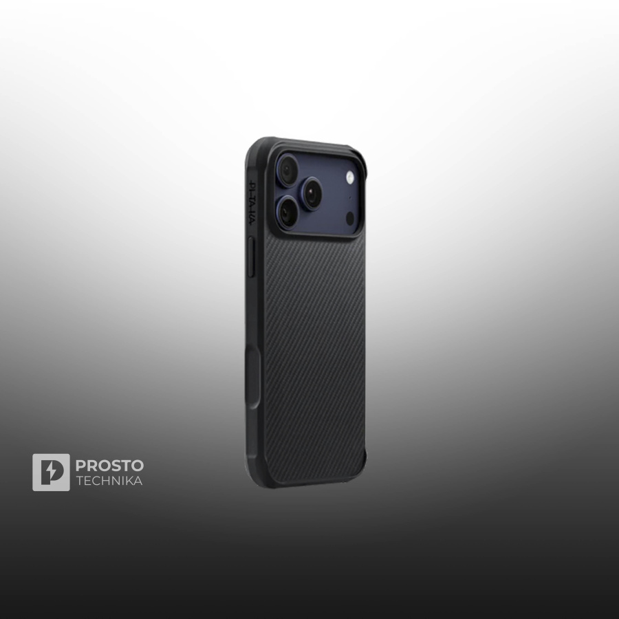 Противоударный чехол Pitaka Aramid ProGuard Case для iPhone 17 Pro Max- Черный